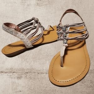 Dusty rose pink Madden Girl embellished sandles